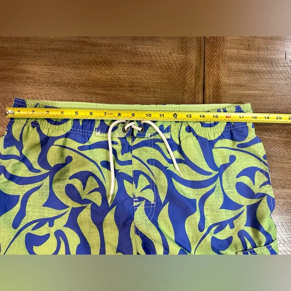 Sonoma Life + Style Board Shorts Swim Trunks Mens Size S Blue Green Pockets